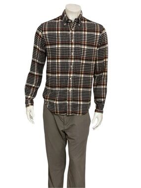 Gitman Bros Vintage Men's Plaid Button-Down Flannel Shirt